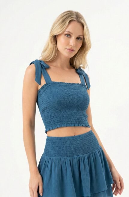 Top Bustier Long Blue Marine