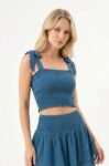 Top Bustier Long Blue Marine