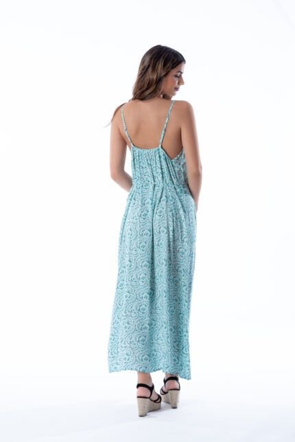 Vestido Largo Carmela Aqua — vista 2