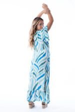 Vestido Largo Celine Aqua — vista 2