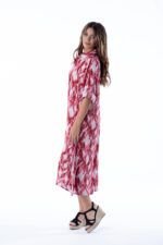 Camisa Larga Clara Ikat Red — vista 2