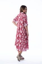 Camisa Larga Clara Ikat Red — vista 3
