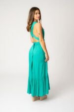Vestido Largo Daisy Aqua Solid — vista 2