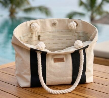 Bolso Bicolor Formentera Natural Black — vista 2