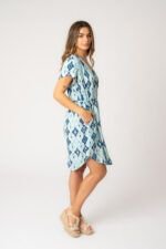 Vestido Corto Fresh Blue Rombos — vista 2