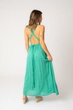 Vestido Largo Indira Aqua — vista 3