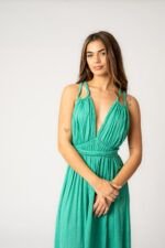 Vestido Largo Indira Aqua — vista 4