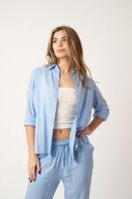 Camisa Corta Ines Sky Blue — vista 2