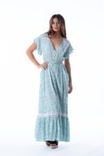 Vestido Largo Juanita Aqua — vista 3