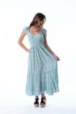 Vestido Largo June Blue Dot — vista 3
