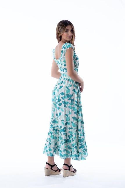 Vestido Largo June Aqua Ginko — vista 2