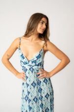Vestido Largo Mica Blue Rombos — vista 4