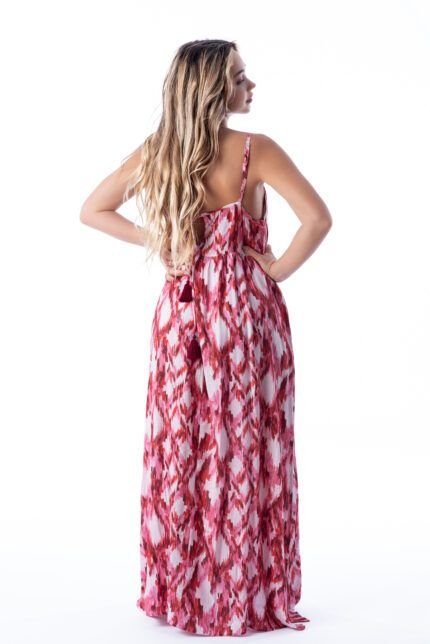Vestido Largo Miranda Ikat Red — vista 2