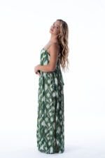 Vestido Largo Miranda Ikat Green — vista 2