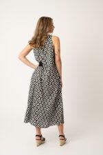 Vestido Largo Pilar Black Rombos — vista 3