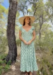 Vestido Largo June Green Patitas