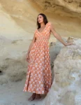 Vestido Largo June Teja Patitas
