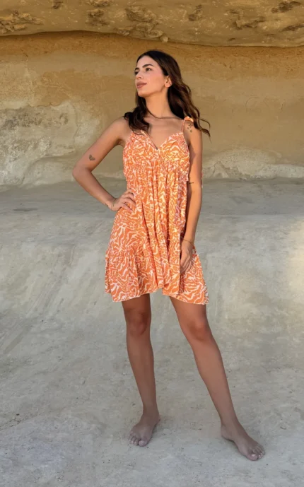 Vestido Corto Annete Teja Wild