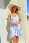 Vestido Corto Annete Blue Stripe