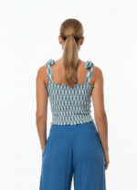 Top Bustier Long Blue Feather — vista 2