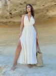 Vestido Largo Indira Beige