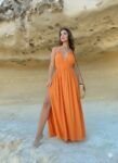 Vestido Largo Indira Orange