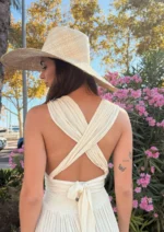 Vestido Largo Daisy Beige — vista 3