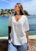 Blusa V-Neck Blouse White — vista 2