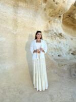 Falda Larga Reina Beige — vista 3