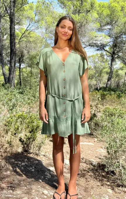 Vestido Corto Deia Caqui