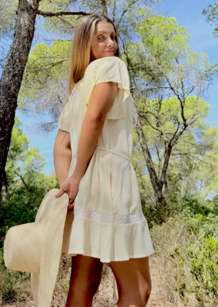 Vestido Corto Deia Beige — vista 2