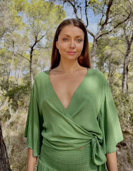 Top Olga Green Solid
