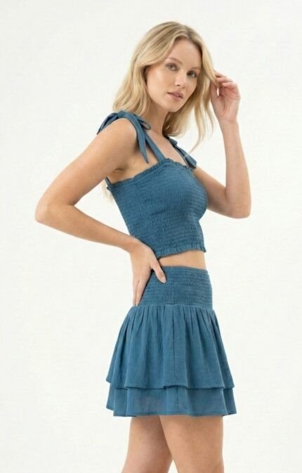 Top Bustier Long Blue Marine — vista 2