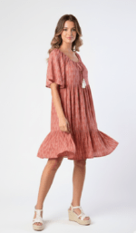 Vestido Corto Lucia Red — vista 3