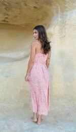 Vestido Largo Carmela Coral — vista 3