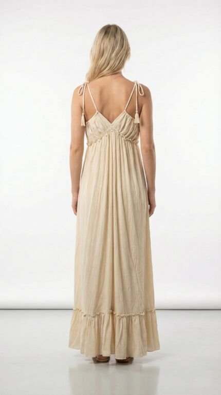 Vestido Largo Firenze Beige — vista 2