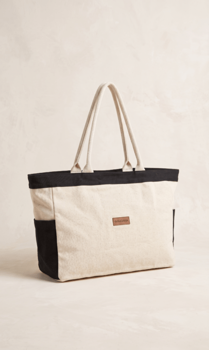 Bolso Bicolor Niza Natural Black