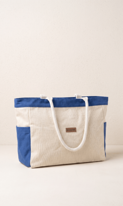 Bolso Bicolor Niza Natural Blue